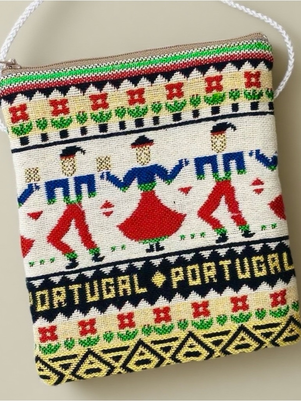 Vintage Portugal Floral Dance Small Crossbody Bag Purse